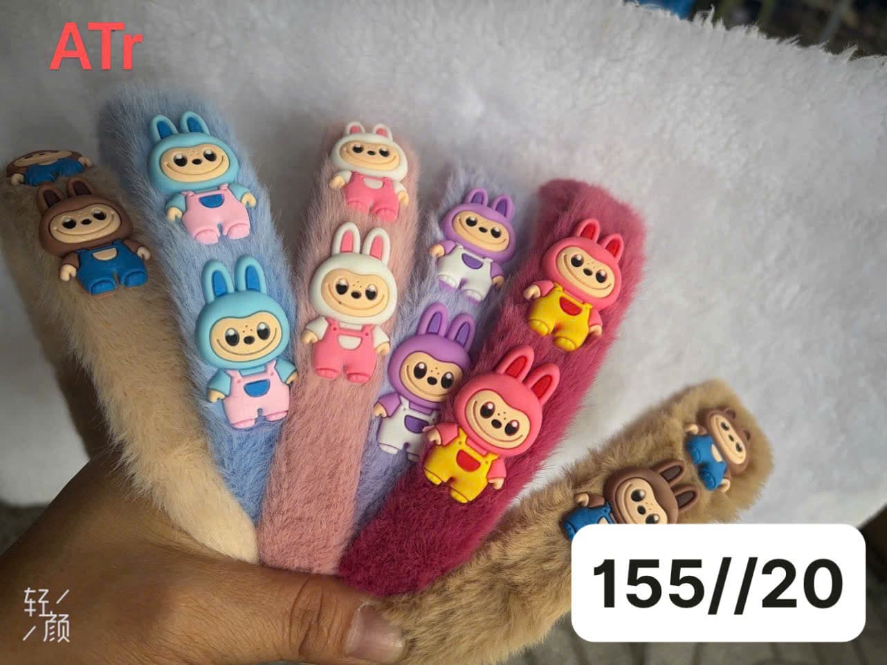 Kẹp tóc lông hoạt hình nhiều màu